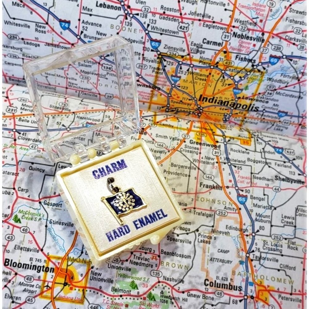 Vintage 1960's Indiana State Banner Charm